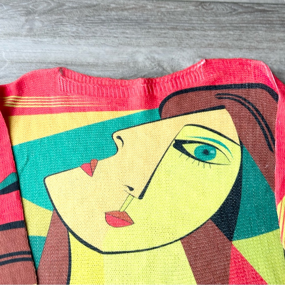 Made in Italy Pop Art Dolman Sleeve Boat Neck Sweater - Picture 5 of 12
